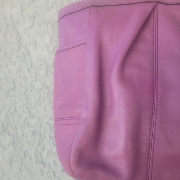 Coach Plum Leather Shoulder Bag - Picture 3 of 15